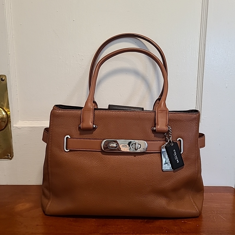 Coach Tan Leather Satchel